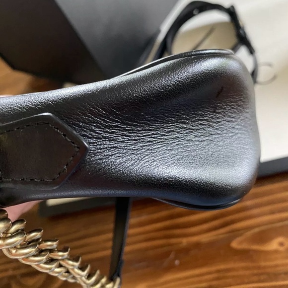 Gucci GG Marmont Small Shoulder Bag Black Leather with original box - Picture 9 of 16